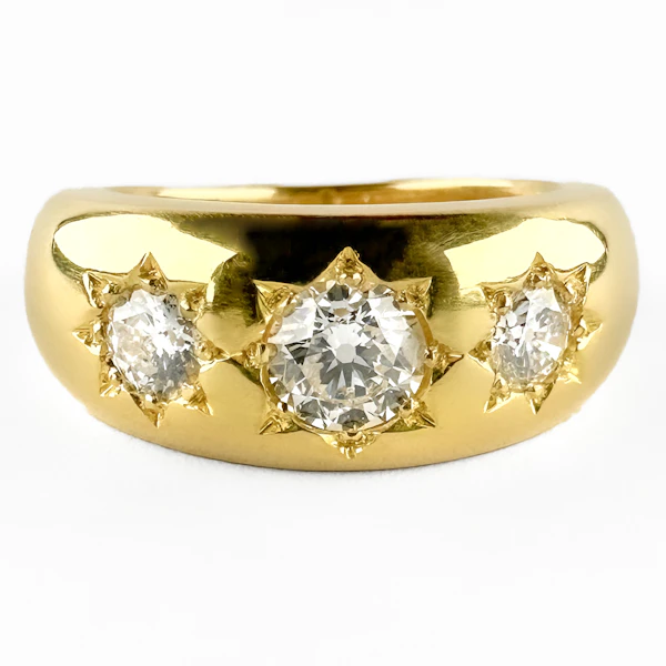 1.03ct Three Stone Diamond Gypsy Ring - Saddingtons Jewellery Stand 375 - image 1