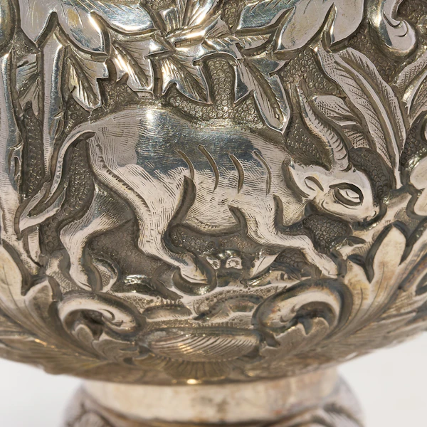Antique Chinese Silver Rosewater Sprinkler, Bird,  Canton, China - Qing Dynasty, mid-19th C. - image 5