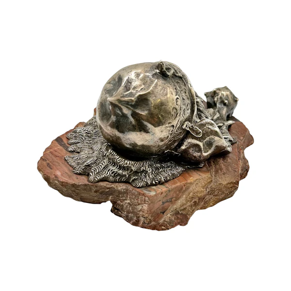Russian silver and red jasper paperweight, Moscow, c.1900. - image 3