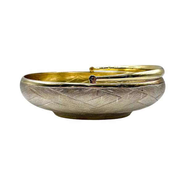 19th century Russian silver gilt trompe l'oeil four piece tea set, St Peterburg. - image 2