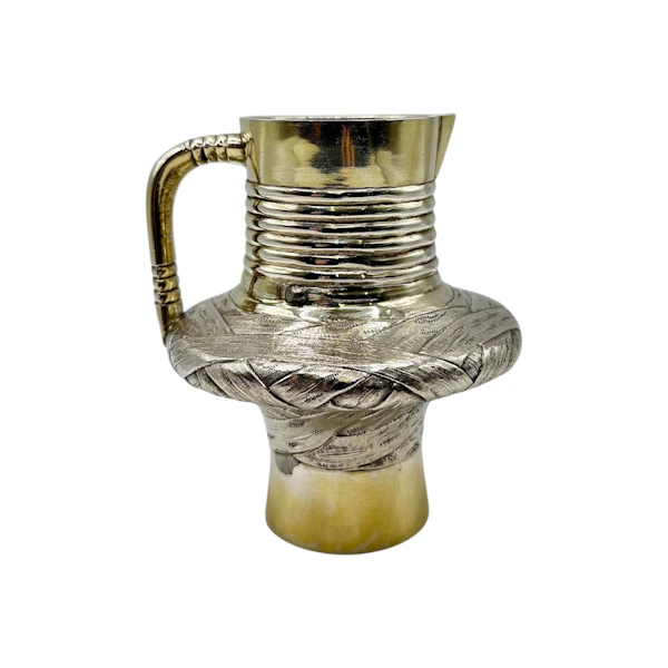 19th century Russian silver gilt trompe l'oeil four piece tea set, St Peterburg. - image 9