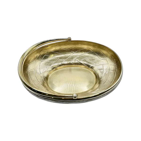 19th century Russian silver gilt trompe l'oeil four piece tea set, St Peterburg. - image 5