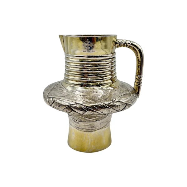 19th century Russian silver gilt trompe l'oeil four piece tea set, St Peterburg. - image 10