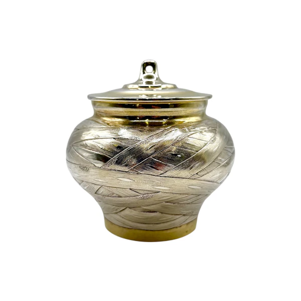 19th century Russian silver gilt trompe l'oeil four piece tea set, St Peterburg. - image 12