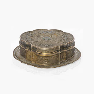 18th century Chinese Export Silver-Gilt Filigree and Enamel Casket