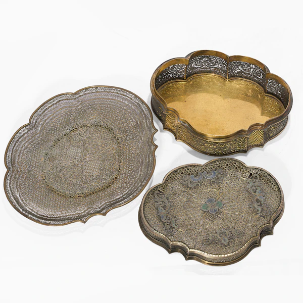 18th century Chinese Export Silver-Gilt Filigree and Enamel Casket - image 2