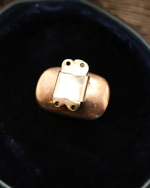 High Carat Yellow Gold (tested), Seed Pearl & Blue Enamel. Double Strand Clasp, Circa 187 - image 3