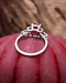 An exceptional Natural Burmese Ruby and Diamond ring in a Platinum "950" (Tested) & 18 Carat White Gold shank. - image 3