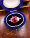 An exceptional Natural Burmese Ruby and Diamond ring in a Platinum "950" (Tested) & 18 Carat White Gold shank. - image 2