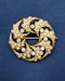 Downstairs at Grays: A 15ct. (stamped) Yellow Gold & Platinum Seed Pearl & Diamond Brooch with a Pendant fitting. Circa 1880 - image 1