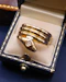 Downstairs at Grays: very fine 18 Carat Yellow Gold (tested),Triple Coil Snake Ring, with an old cut Diamond of approximately 0.27 Carats, Circa 1910 - image 3