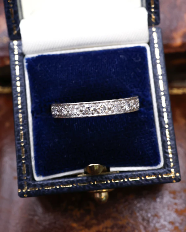 Platinum Diamond Eternity Ring Size K Circa 1930 - image 2