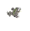 Antique animated realistic demantoid garnet and diamond Frog sku 9067 DBGEMS - image 1