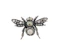 Cute natural pearl and old cut diamond Bee brooch sku 9068 DBGEMS - image 1