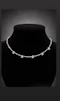 Diamond flower motif necklace 18k white gold - image 3