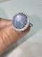 17.14Ct. Star Sapphire Ceylon no heat ring 18k white gold - image 2