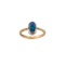 18ct Yellow Gold Black Opal Ring Spectrum Antiques - image 1