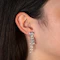 Art Deco Platinum Diamond Fire Drop Earrings Spectrum Antiques - image 2