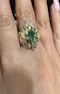 Zambian emerald & diamond ring 18k gold - image 8