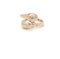 Rose gold double pear diamond snake ring - image 2