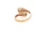 Rose gold double pear diamond snake ring - image 4