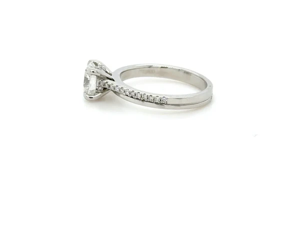 1 Carat Platinum diamond engagement ring - image 3