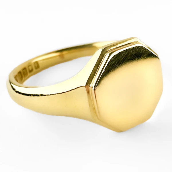 1923 Octagonal Signet Ring - Saddingtons Jewellery Stand 375 - image 5