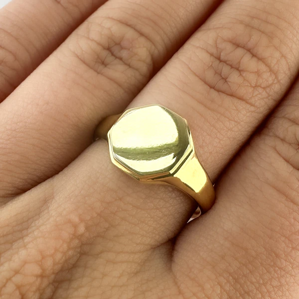1923 Octagonal Signet Ring - Saddingtons Jewellery Stand 375 - image 1