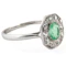 Edwardian Emerald & Diamond Cluster Ring - Saddingtons Jewellery Stand 375 - image 2