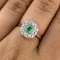 Edwardian Emerald & Diamond Cluster Ring - Saddingtons Jewellery Stand 375 - image 4