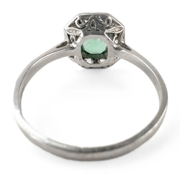 Edwardian Emerald & Diamond Cluster Ring - Saddingtons Jewellery Stand 375 - image 3