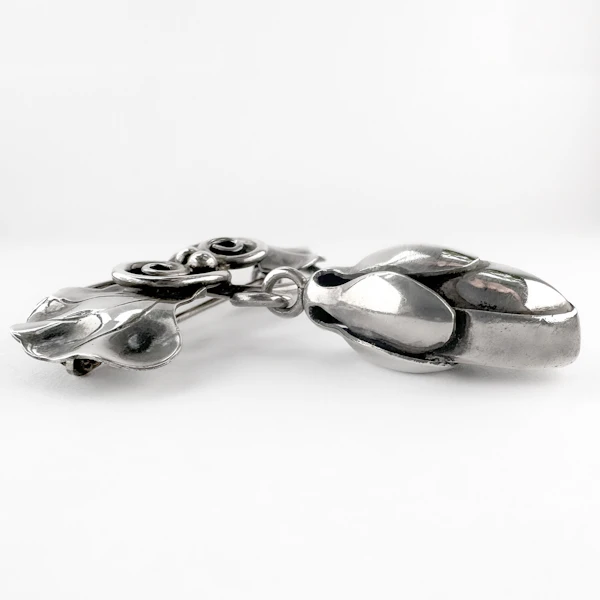 Georg Jensen Foliate Silver Brooch - Saddingtons Jewellery Stand 375 - image 4