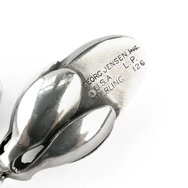 Georg Jensen Foliate Silver Brooch - Saddingtons Jewellery Stand 375 - image 3