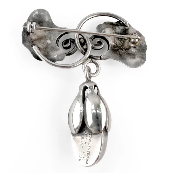 Georg Jensen Foliate Silver Brooch - Saddingtons Jewellery Stand 375 - image 2