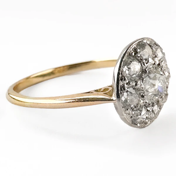 Edwardian Diamond Daisy Cluster Ring - Saddingtons Jewellery Stand 375 - image 3