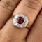 Edwardian Burma Ruby & Diamond Cluster Ring - Saddingtons Jewellery Stand 375 - image 5