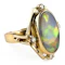 Vintage Geometric Black Opal & Diamond Ring - Saddingtons Jewellery Stand 375 - image 3