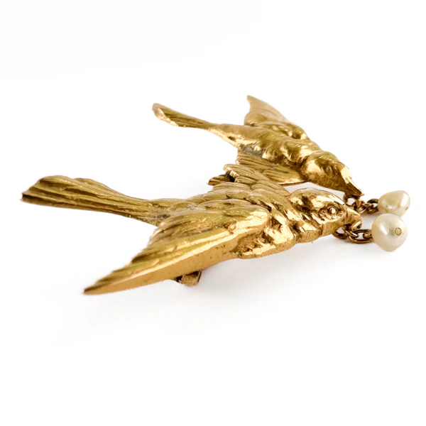 French Love Bird Brooch - Saddingtons Jewellery Stand 375 - image 2