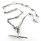 Edwardian Silver Trombone Link Albert - Saddingtons Jewellery Stand 375 - image 3