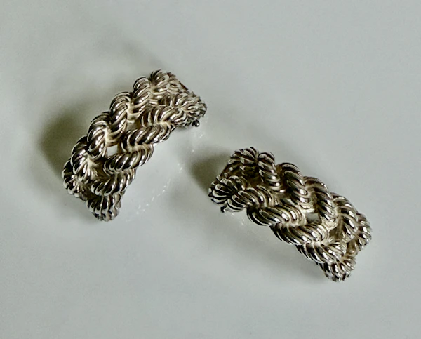 Hermes sterling silver clip earrings - image 3