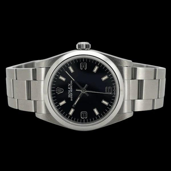 ROLEX OYSTER PERPETUAL 67480 FULL SET 1997 BLACK DIAL - image 4