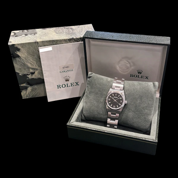ROLEX OYSTER PERPETUAL 67480 FULL SET 1997 BLACK DIAL - image 6