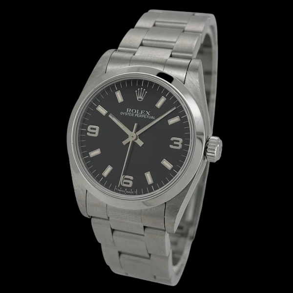 ROLEX OYSTER PERPETUAL 67480 FULL SET 1997 BLACK DIAL - image 1