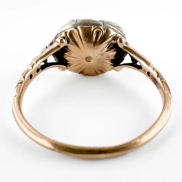 Georgian Rose Cut Diamond Cluster Ring - Saddingtons Jewellery Stand 375 - image 3