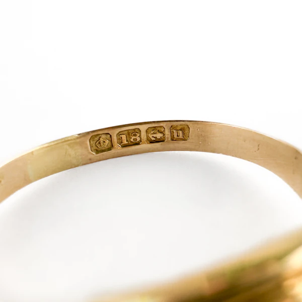 1921 Ruby & Diamond Boat Ring - Saddingtons Jewellery Stand 375 - image 4