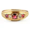 1921 Ruby & Diamond Boat Ring - Saddingtons Jewellery Stand 375 - image 1