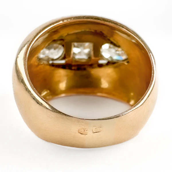 Vintage 1.80ct 3 Stone Diamond Gypsy Ring - Saddingtons Jewellery Stand 375 - image 3
