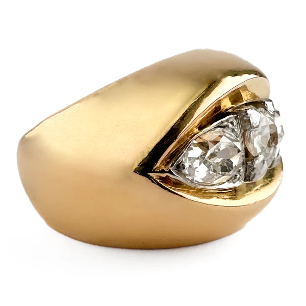 Vintage 1.80ct 3 Stone Diamond Gypsy Ring - Saddingtons Jewellery Stand 375 - image 2