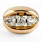Vintage 1.80ct 3 Stone Diamond Gypsy Ring - Saddingtons Jewellery Stand 375 - image 1