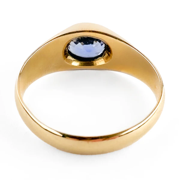 Ceylon Sapphire Solitaire Gypsy Ring - Saddingtons Jewellery Stand 375 - image 4